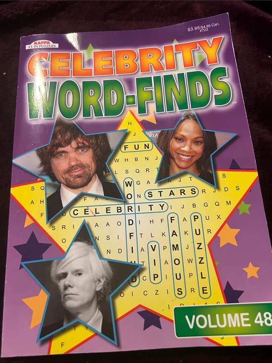 Other - Celebrity Word-Finds Puzzle Book - Purple & Yellow Cover